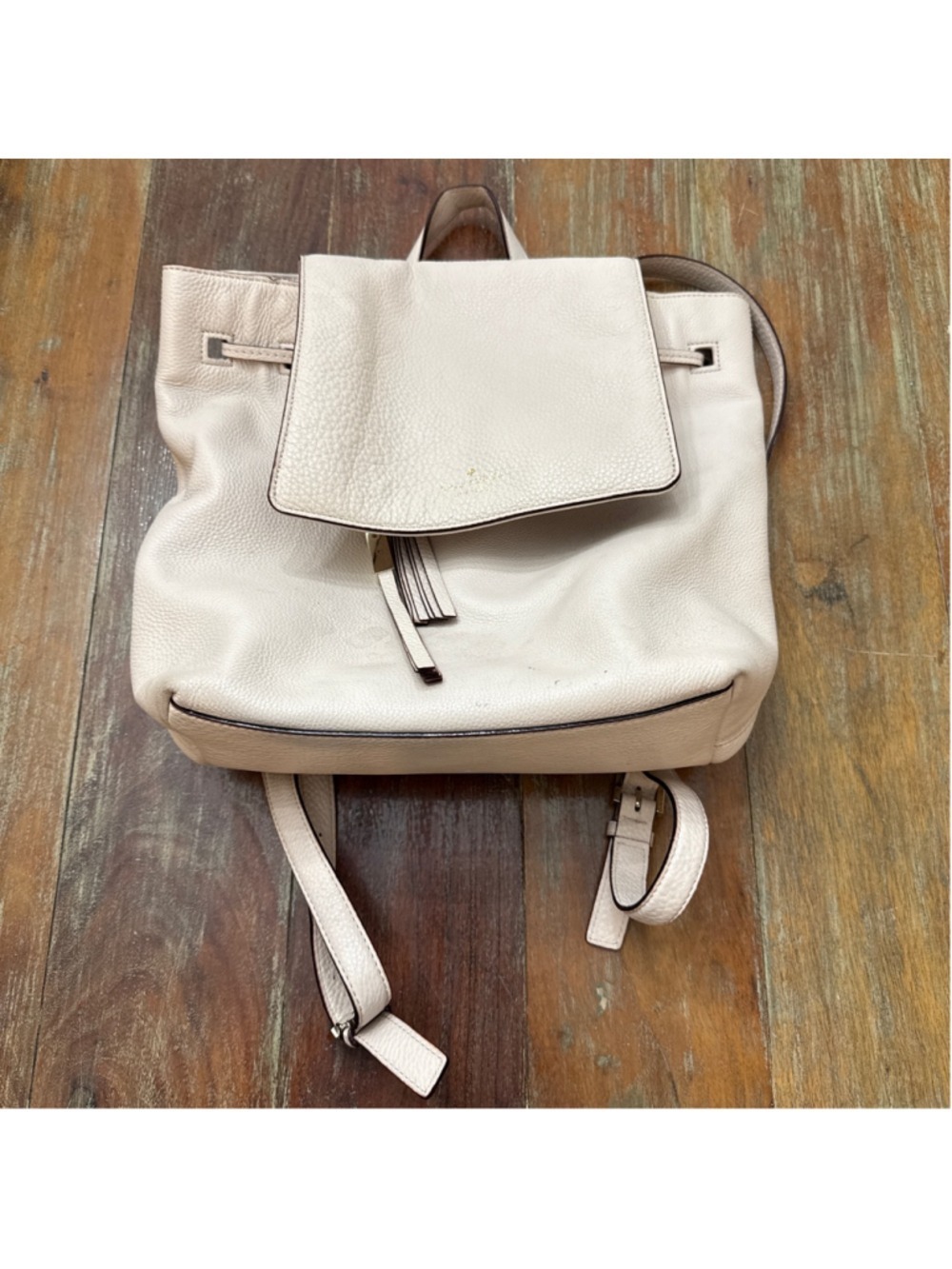 Kate Spade Beige Leather Backpack Purse